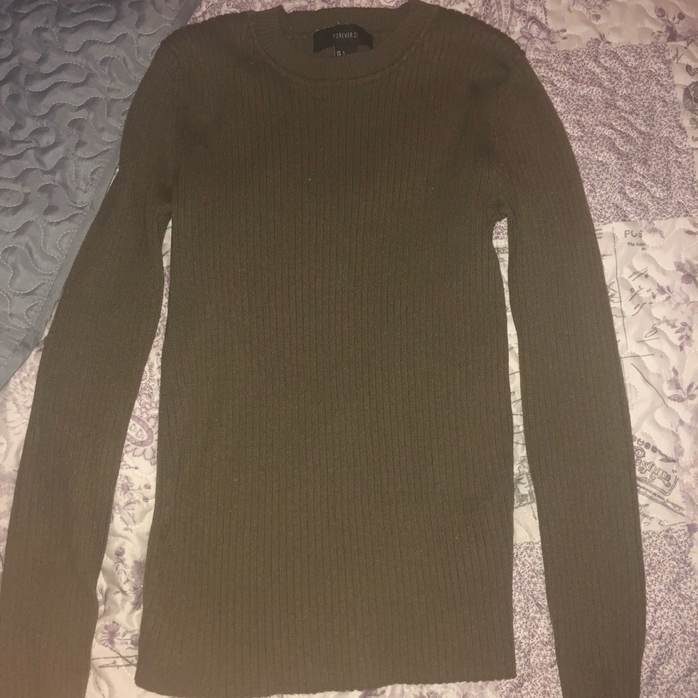 green sweater
